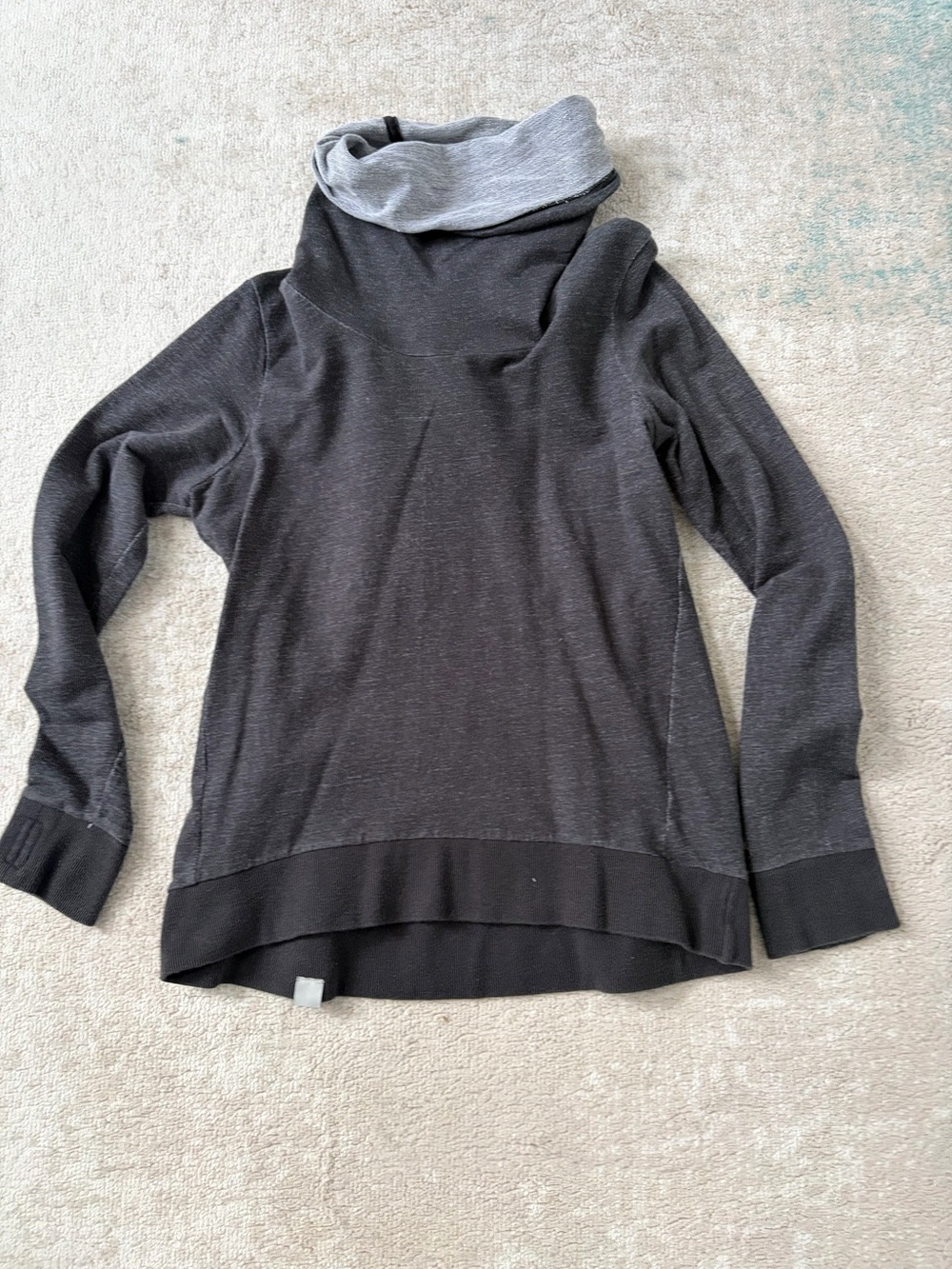 Women's Charcoal Gray Funnel Neck Sweater